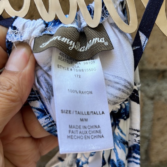 Tommy Bahama White and Blue Floral Maxi Dress - Picture 5 of 8